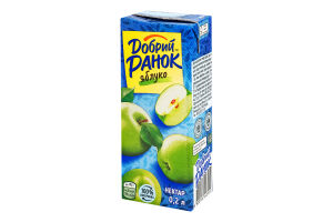 Нектар осветленный стерилизованный Яблоко Добрий Ранок т/п 0.2л