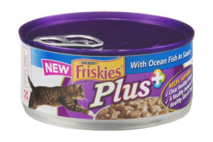 Friskies Plus+ Cat Food with Ocean Fish in Sauce
