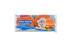 Булочка бутербродна Максі Бургер з кунжутом Bimbo м/у 4х82г