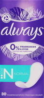 Прокладки щод Always 0% віддушок-барвників Normal