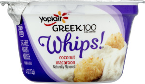 Yoplait Greek 100 Whips Fat Free Yogurt Mousse Coconut Macaroon