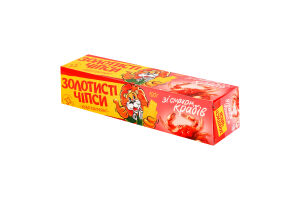 Чипсы картофельные со вкусом крабов Золотисті к/у 100г