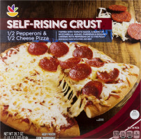 Ahold Self-Rising Crust Pizza 1/2 Pepperoni & 1/2 Cheese