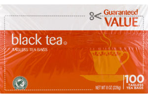 Guaranteed Value Tagless Tea Bags Black Tea - 100 CT