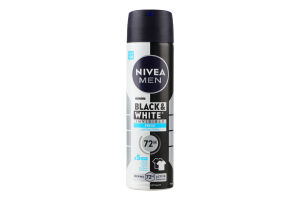 Антиперспірант Свіжий Чорне та біле невидимий Nivea Men 150мл
