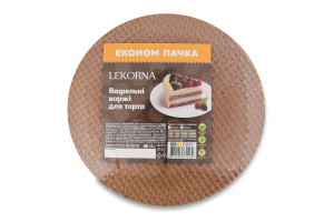 Коржі вафельні для торта з додаванням какао Lekorna м/у 140г