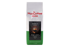 Кофе натуральный жареный в зернах Arabica Crema Pure MacCoffee м/у 1кг