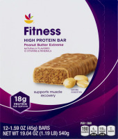 Ahold Fitness High Protein Bar Peanut Butter Extreme - 12 CT
