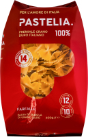 Изделия макаронные фигурные из твердых сортов пшеницы группа А класс экстра Бантики Pastelia м/у 400г