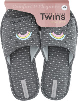 Тапочки открытые домашние женские Twins №5821 40 серый