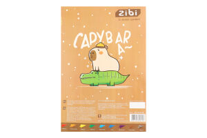 Папір кольоровий Kids Line Capybara А4 9кольорів 18аркушів ZiBi