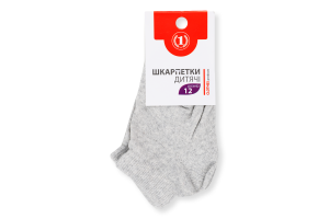 Шкарпетки дитячі короткі ТМ "1" №1429311 12 світло-сірий