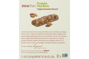 thinkThin Protein Nut Bars Original Roasted Almond - 5 CT