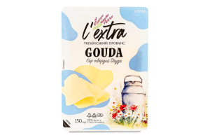 Сир твердий Гауда (Gauda) 50% L`extra, ТГУ СЕРВ (шт.) 0,15кг