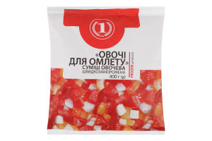 Смесь овощная быстрозамороженная Овощи для омлета ТМ "1" м/у 400г