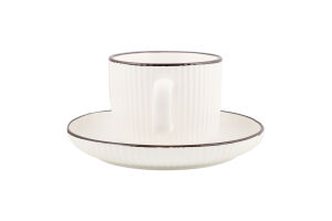 Чашка 220мл з блюдчем кераміка KYYW692