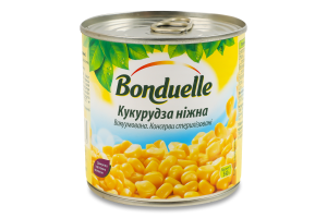 Кукуруза нежная вакуумированная стерилизованная Bonduelle ж/б 340г