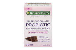 Nature's Bounty Optimal Solutions Dark Chocolate Probiotic Women's Health - 30 CT