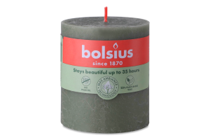Свеча оливковая 8х6.8см №103668780370 Bolsius 1шт