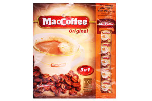 Напиток кофейный растворимый 3в1 Original МасCoffee м/у 100x20г