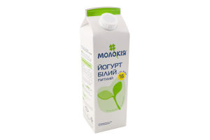 Йогурт 1.6% питний без цукру Білий Молокія п/п 870г