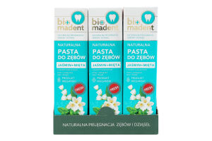 Паста зубная с гиалуроновой кислотой Жасмин+Мята Natural Bio Madent 100мл