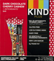 KIND Plus Bars Dark Chocolate Cherry Cashew + Antioxidants - 4 CT