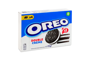 Печиво з какао і подвійною начинкою з ванільним смаком Double creme Oreo к/у 170г