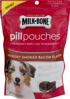 Milk-Bone Dog Treat Pill Pouches Hickory Smoked Bacon - 25 CT