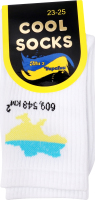 Носки жен Cool Socks Карта Украины белый р.23-25