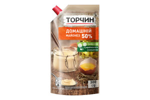Майонез 50% Домашний Торчин д/п 300г