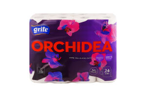 Папір туалетний Орхідея 3шари 145відривів 24шт Гріт