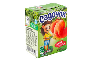 Сок с мякотью пастеризованный Персик-яблоко Садочок т/п 200мл
