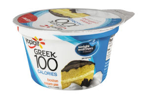Yoplait Greek 100 Calories Fat Free Yogurt Boston Cream Pie