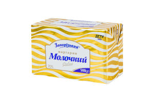 Маргарин 70% столовий Молочний особий Запорізький м/у 500г