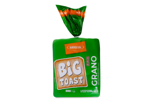 Хлеб нарезной тостовый цельнозерновой с пророщенными зернами пшеницы Grano Биг тост Київхліб м/у 500г