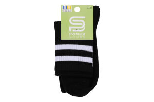 Шкарпетки Premier socks вис спорт смуж чорн р20-22