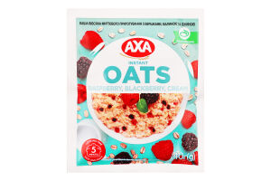 Каша овсяная моментального приготовления Raspberry-blackberry-cream Axa м/у 40г