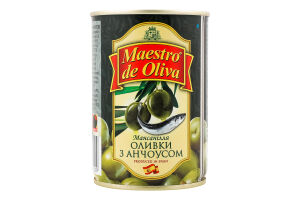 Оливки с анчоусом Maestro de Oliva ж/б 280г