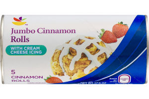 Ahold Jumbo Cinnamon Rolls with Cream Cheese Icing - 5 CT