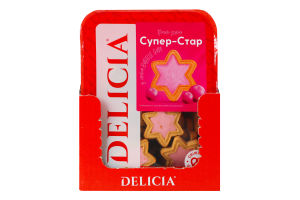 Печиво здобне зі смаком Bubble Gum Супер-Стар Delicia лоток 250г