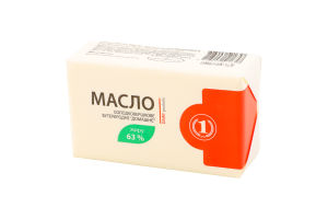 Масло Бутербродне Домашнє солодковершкове 63% 180г ТМ "1"