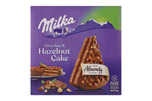 Торт з фундуком Chocolate&Hazelnut Milka Almondy к/у 400г