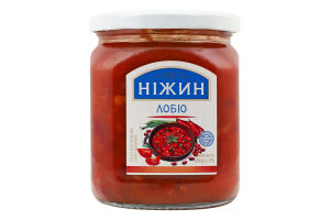 Квасоля червона в аджичному соусі Лобіо Ніжин с/б 470г