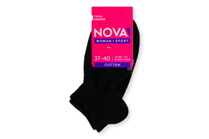 Шкарпетки жіночі NOVA Sport short чорний р.23-25