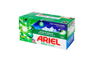 Засіб миючий рідкий синтетичний в капсулах Гірське джерело Allin1 Pods Ariel 30х19.1г