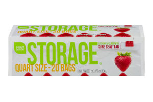 Smart Sense Storage Bags Quart Size - 20 CT