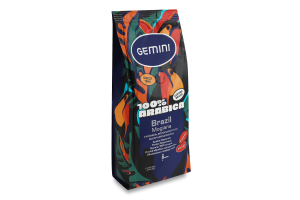 Кофе натуральный жареный в зернах Mogiana Brazil Gemini в/с м/у 250г