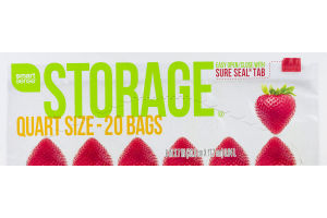 Smart Sense Storage Bags Quart Size - 20 CT