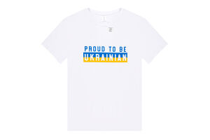 Футболка чол Roksana 1207 Proud to be Ukr білий S